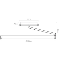 Fantasia BATON LED 29W 3000K Plafond lamp Ø600mm Online