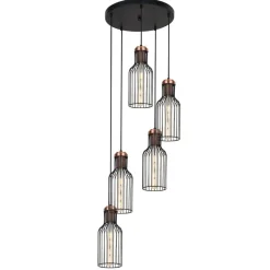 Fantasia BIZUM pendel 3x E27 zwart + koper Hot