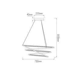 Fantasia BOA Pend. 88W SMD 3000K dimmable ø730mm white Best