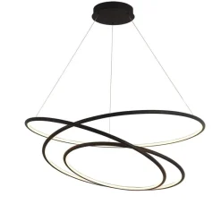 Fantasia BOA Pendant 105W SMD 3000K dimm ø900mm black 3m kabel Best