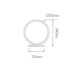 Fantasia BOA table lamp 25W  SMD 3000K dimmable 330xh340mm white New