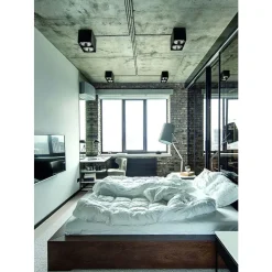 Fantasia BOX-2L square black incl. 2x AR111 12W 2700K 1130 lm New