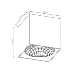 Fantasia BOX-1L square white incl. AR111 12W 2700K 1130 lm Sale