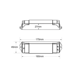 Fantasia Controller for single colour LED strip, DC12-48V, max 3x6A Clearance