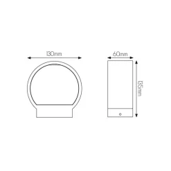 Fantasia DAMIR WALL LIGHT 6 Watt 540Lm COB LED IP54 black Discount