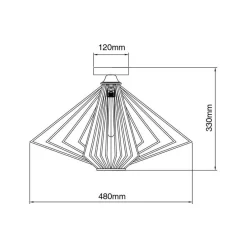 Fantasia DAXOS ceiling 1x E27 black diam 48 Outlet