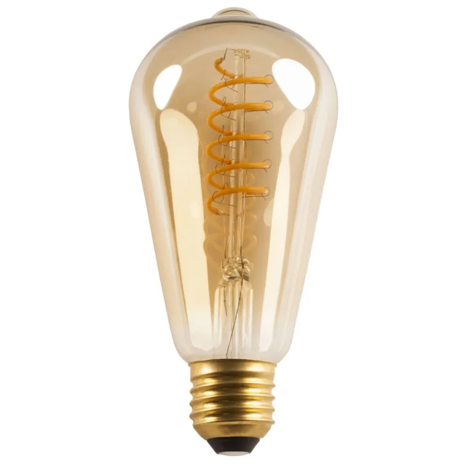 Fantasia E27 LED Decor Spiral ST64 5W Amber 2200K Dimbaar Discount