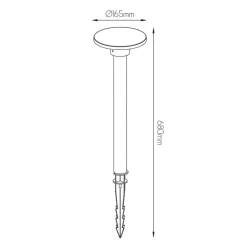 Fantasia ECLIPSE Paal + pin IP54 6,5 Watt 800 Lumen 3000K New