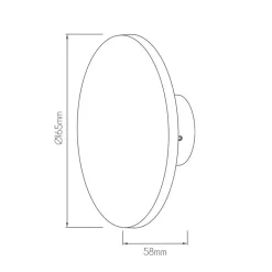 Fantasia ECLIPSE Wandlicht rond IP65 6,5 Watt 800 Lumen 3000K Clearance