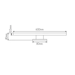 Fantasia EVIA mirror lamp IP44 SMD2835 LED 8W 350lm 600K chrome New