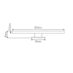 Fantasia EVIA mirror lamp IP44 SMD2835 LED 5W 300lm 2700K black Discount