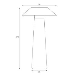Fantasia FAR LED tafellamp 1,6W 170Lm IP44, herlaadbaar, batterij incl, wit