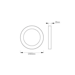 Fantasia FLUKE  CCT rond 24W SMD LED 3000K 1920lm diam.30 wit Online