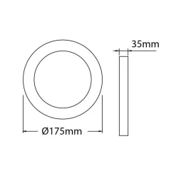 Fantasia FLUKE ceilinglamp round White 12W 3000K 960lm diam 17 cm Clearance