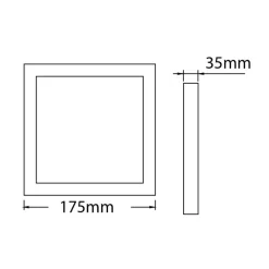 Fantasia FLUKE ceilinglamp square White 12W 3000K 960lm 17,5 cm New