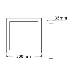 Fantasia FLUKE LED plafonnier vierkant zwart 24W 3000K 30cm Sale