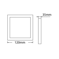 Fantasia FLUKE LED plafonnier vierkant geborsteld brons 6W 3000K 12cm Discount