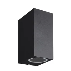 Fantasia FLUX SQ wall light  150mm 2x GU10 (excl) max 35Watt IP54 black Hot