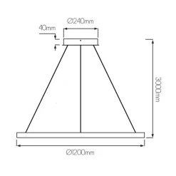 Fantasia GURI pendant ø120 125W 3000K black dimmable Discount