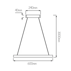 Fantasia GURI pendant 60x60 65W 3000K white dimmable Hot