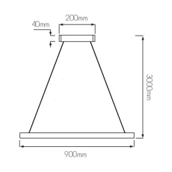 Fantasia GURI pendant 90x90 98W 3000K black dimmable Sale
