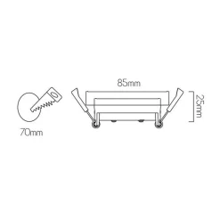 Fantasia IMBER 70mm cut-out size  GU10 IP44 white Discount