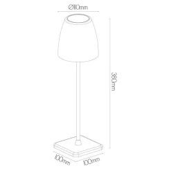 Fantasia INA 2 Watt IP54 portable and chargeable table light white Clearance