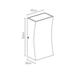 Fantasia IPSO wl  120mm 2x 3Watt 360Lm COB LED 3000K IP65 black Online