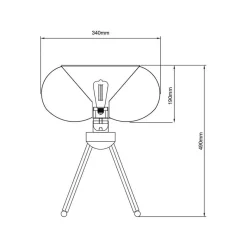 Fantasia JULIA 1x E27 tafellamp Ø33cm zwart