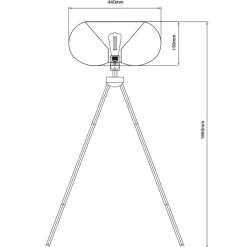 Fantasia JULIA 1x E27 vloerlamp Ø44cm zwart Hot