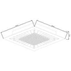 Fantasia KARAL ceiling light Led 18W 1500Lm 3000K Square