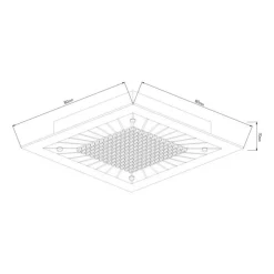 Fantasia KARAL ceiling light Led 7W 800Lm 3000K Square Discount