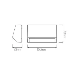 Fantasia KITO Wallamp grey SMD LED 280Lm 3W IP65 Sale