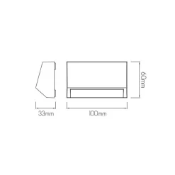 Fantasia KITO Wallamp white SMD LED 170Lm 1,3W IP65 Clearance