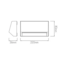 Fantasia KITO Wallamp white SMD LED 490Lm 3,8W IP65 Sale