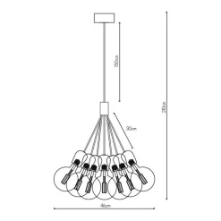 Fantasia KOBAR susp. Black/chrome 7x E27 Best