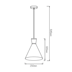 Fantasia Kono pendel Ø25 E27 white/white Discount