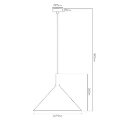 Fantasia KOTO 1xE27 Pendel Ø295mm zilver / zwart / wit Best