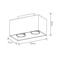 Fantasia KUBO 2L satin black/dim.glass LED 5W GU10 incl. Outlet