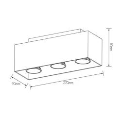 Fantasia KUBO 3L satin black/dim.glass LED 5W GU10 incl. Clearance