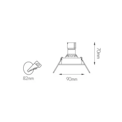 Fantasia LINUX LED ROUND sat.chr.  + GU10 5W Hot