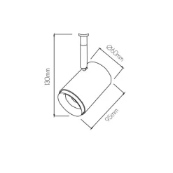 Fantasia LITHIUM track spot monofase 12W LED dimmable 2700K  36° blac Clearance