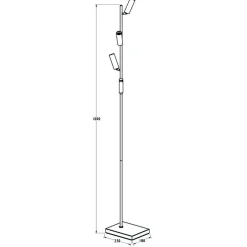 Fantasia Lopal floorlamp 3L 4W 360LM black Sale