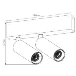 Fantasia Lopal 2L 4W 360LM ceiling  sandy black Best