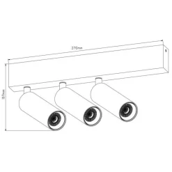 Fantasia Lopal 3L 4W 360LM ceiling  sandy black Clearance