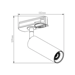 Fantasia Lopal 1L 4W 360LM monophase track spot sandy black Hot