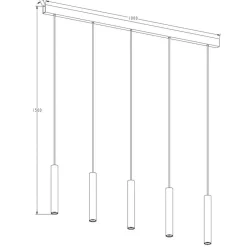 Fantasia LOPAL 5L 5x 4,5W LED pendel zwart Online