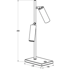 Fantasia Lopal table lamp 2L 4W 360LM black Discount