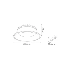 Fantasia MICRA recessed spot 15W LED dimmable 3000K 1200lm diam 15,4cm Sale