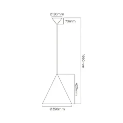 Fantasia MIRAGO 1xE27 Pendel Ø350mm grijs / zwart Sale